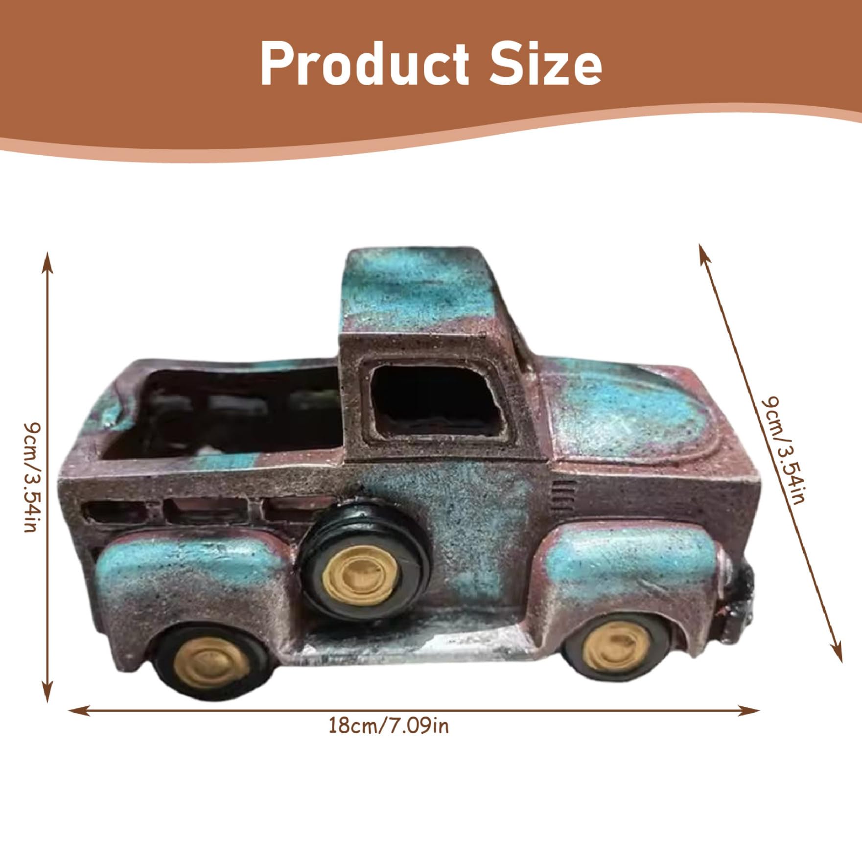 Creative Car Garden Flower Pots, Vintage Truck Shape Decorative